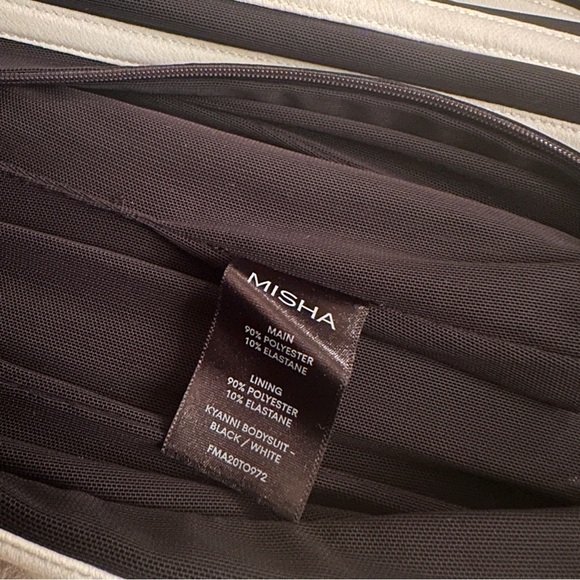 NWT Revolve Misha Kyanni Bodysuit in Black & Ivory | size AU 8 / US 4 / S - Picture 10 of 12